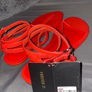 I am selling these sandals from forever21, Red